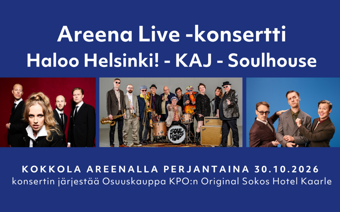 Kokkola Areenalla ensimmäinen suuri livekeikka perjantaina 30. lokakuuta&nbsp;(K‑18)